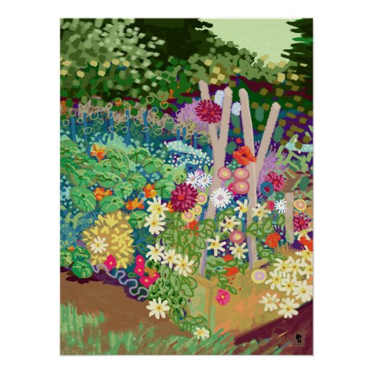 Poster Art numérique Flower Garden (Devant)