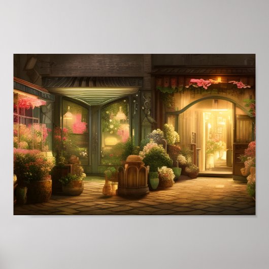 Poster Art numérique Flower Shop (Devant)