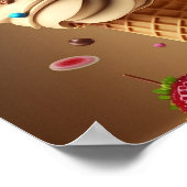 Poster Art numérique glace (Coin)