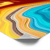 Poster Art numérique liquide de lisses planétaire (Coin)