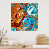 Poster Art numérique liquide de lisses planétaire (Cuisine)