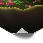 Poster Art numérique luxueux de Roses et de fleurs exotiq (Coin)