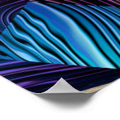 Poster Art numérique motif abstrait. image bleue Abstrait (Coin)