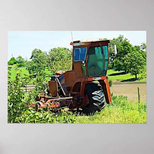 Poster Art numérique Moyen-Ouest Tractor Canvas (Devant)