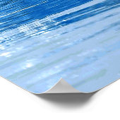 Poster Art numérique naturel de la vague bleue (Coin)