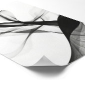 Poster Art numérique noir et blanc moderne (Coin)