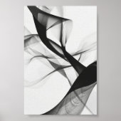 Poster Art numérique noir et blanc moderne (Devant)