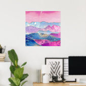 Poster Art numérique paysager Abstrait (Bureau à domicile)