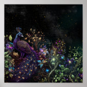 Poster Art numérique Peacock foncé 9 (Devant)