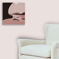 Art numérique Rose Feminine Beach Paysage marin