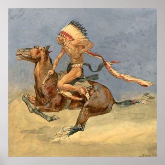 Poster Art occidental de Frederic Remington “Danse de gue (Devant)