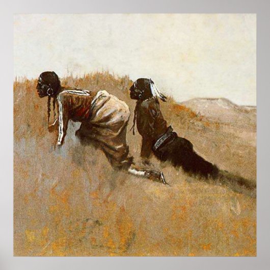 Poster Art Occidental "Les scouts indiens observent le co (Devant)