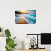 Poster Art Ocean Beach Scène (Bureau à domicile)