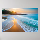 Poster Art Ocean Beach Scène (Devant)