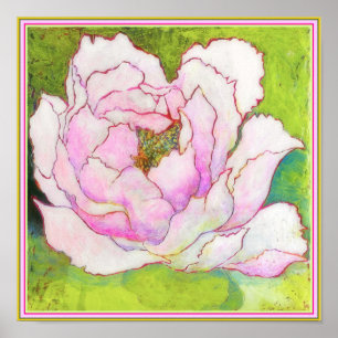 Poster ART-ON-CANVAS : Peony Pink 12"x12"