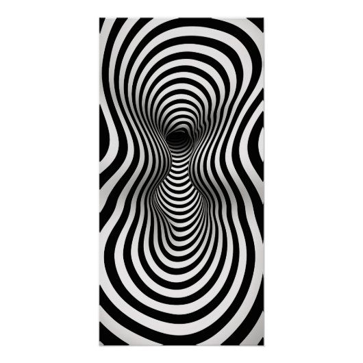 Poster Art optique noir et blanc (Devant)