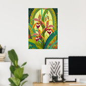 Poster Art Orchidée V33 (Bureau à domicile)