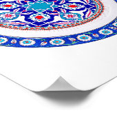 Poster Art oriental turc en bleu (Coin)