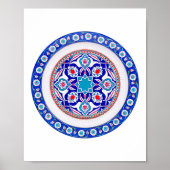 Poster Art oriental turc en bleu (Devant)