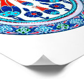Poster Art oriental turc en bleu (Coin)