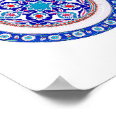Poster Art oriental turc en bleu (Coin)