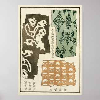Poster Art orné de la dynastie Qing chinoise 1871