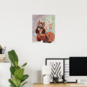 Poster Art Panada Crystalin Vibes Rouges (Bureau à domicile)