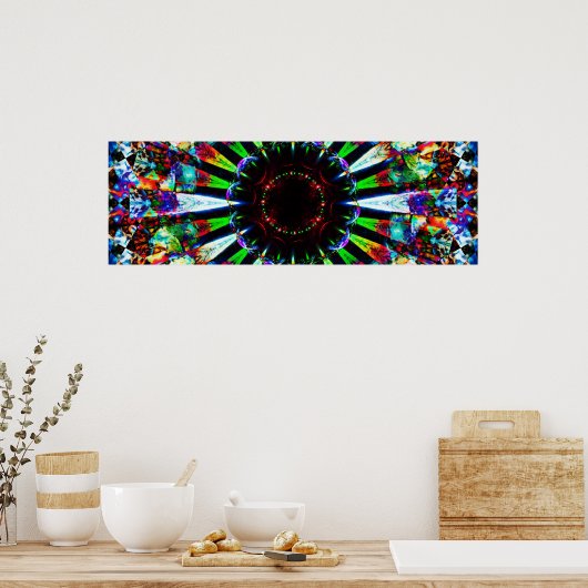 Poster Art Panoramique Abstrait (Cuisine)