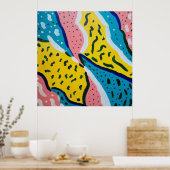 Poster Art papillon Abstrait (Cuisine)