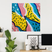 Poster Art papillon Abstrait (Bureau à domicile)