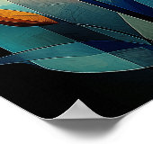 Poster Art papillon abstrait - Conception de nature géomé (Coin)