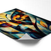 Poster Art papillon abstrait - Conception de nature géomé (Coin)