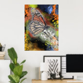Poster Art papillon d'anniversaire (Bureau à domicile)