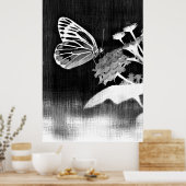 Poster Art papillon | Noir et blanc (Cuisine)