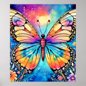 Poster Art papillon vibrant (Devant)