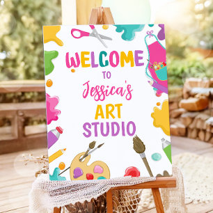 Poster Art Party Studio Artisanat Peinture Artiste Fille 