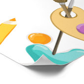 Poster Art Party Studio Artisanat Peinture Artiste Fille  (Coin)