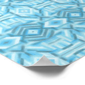 Poster Art pastel doux abstrait bleu clair staccato (Coin)