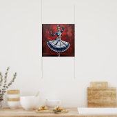 Poster Art patrimonial de danse classique Kathak Mudra (Cuisine)