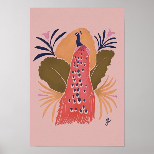 Poster Art Peacock Moderne (Devant)