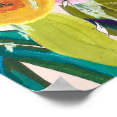 Poster Art peint Fleurs Art tendance Imprimer (Coin)