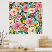 Poster Art peint Fleurs Art tendance Imprimer (Cuisine)