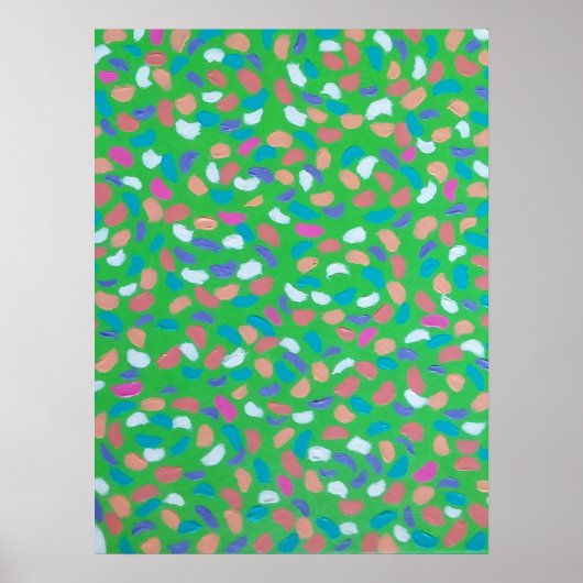 Poster Art peint Spring Greens (Devant)