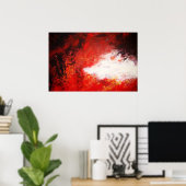 Poster Art peinture Abstrait moderne Imprimer Rouge Créat (Bureau à domicile)