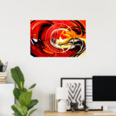 Poster Art peinture Abstrait numérique Imprimer Ordinateu (Bureau à domicile)