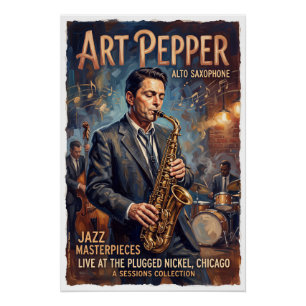 Poster Art Pepper Saxophone