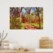 Poster Art photographique de la forêt peinte saisonnière  (Cuisine)