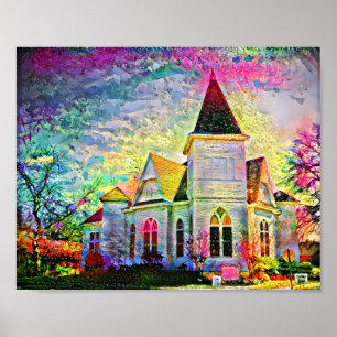 Poster Art photographique de l'église de l'Ancien Pays Pe