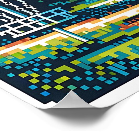 Poster Art Pixel de Disk Golf (Coin)