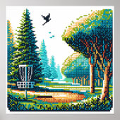 Poster Art Pixel de Disk Golf (Devant)